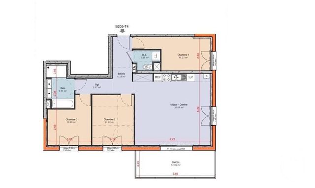 appartement à vendre - 4 pièces - 81.58 m2 - ESTRABLIN - 38 - RHONE-ALPES - Century 21 Immobilier Batigimm