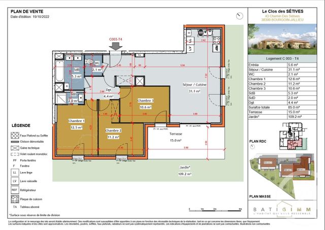 appartement - BOURGOIN JALLIEU - 38