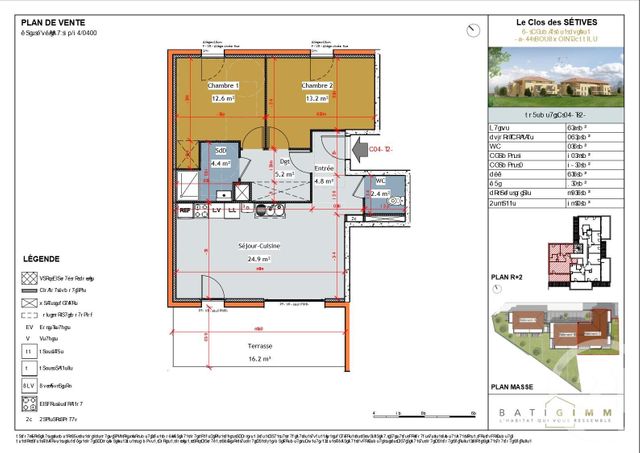 appartement à vendre - 3 pièces - 67.4 m2 - BOURGOIN JALLIEU - 38 - RHONE-ALPES - Century 21 Immobilier Batigimm