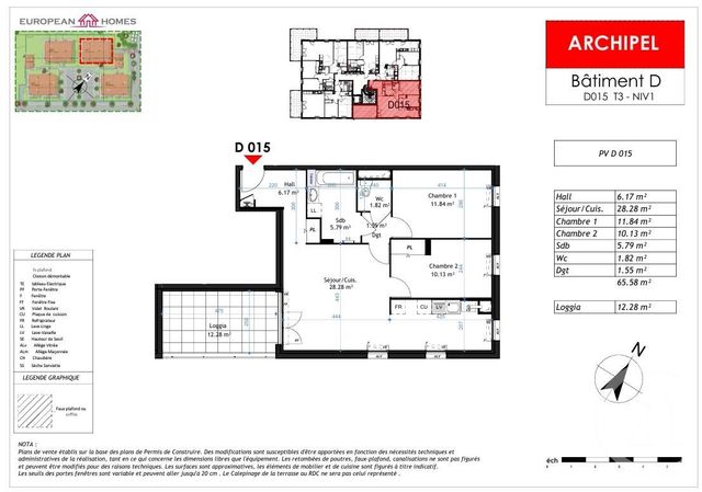 Appartement à vendre - 3 pièces - 65.58 m2 - LA VERPILLIERE - 38 - RHONE-ALPES - Century 21 Immobilier Batigimm