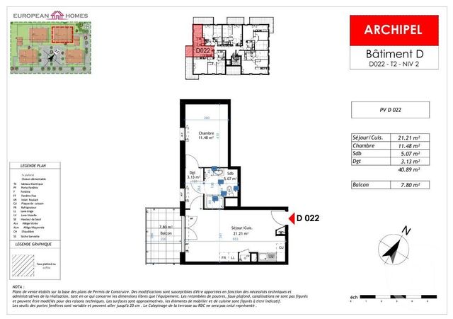 Afficher la photo en grand Appartement à vendre - 2 pièces - 40.89 m2 - LA VERPILLIERE - 38 - RHONE-ALPES - Century 21 Immobilier Batigimm
