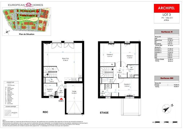 maison à vendre - 4 pièces - 98.24 m2 - LA VERPILLIERE - 38 - RHONE-ALPES - Century 21 Immobilier Batigimm