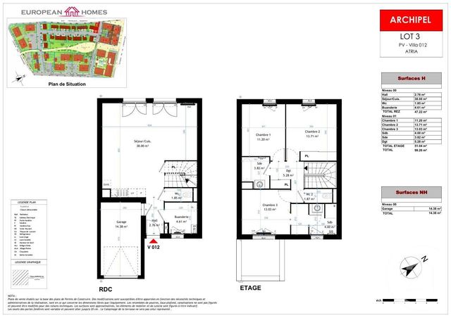 maison à vendre - 4 pièces - 98.26 m2 - LA VERPILLIERE - 38 - RHONE-ALPES - Century 21 Immobilier Batigimm