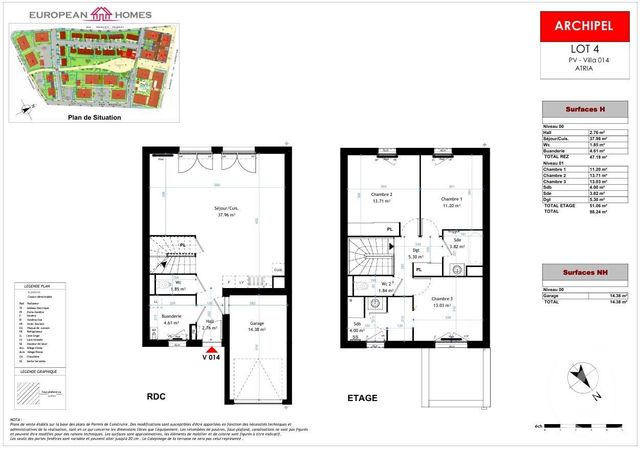 maison à vendre - 4 pièces - 98.24 m2 - LA VERPILLIERE - 38 - RHONE-ALPES - Century 21 Immobilier Batigimm