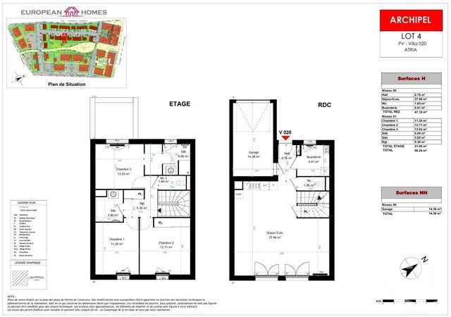 maison à vendre - 4 pièces - 98.24 m2 - LA VERPILLIERE - 38 - RHONE-ALPES - Century 21 Immobilier Batigimm